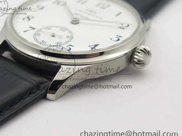MIROTIME 0423 Durable Portuguese Fa Jones IW544202 SS GSF 1:1 Best Edition White Dial On Leather Strap 7229
